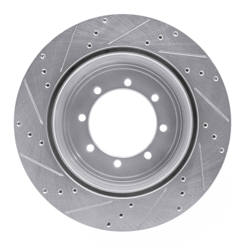 R1 Concepts R1 11-22 Ford F-350 Super Duty 4WD Rear Right Drilled & Slotted Silver Brake Rotor