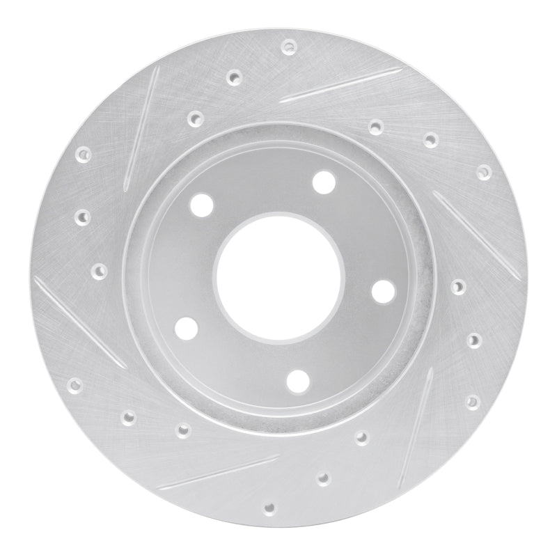 R1 Concepts R1 82-88 Chevrolet Camaro Rear Right Drilled & Slotted Silver Brake Rotor