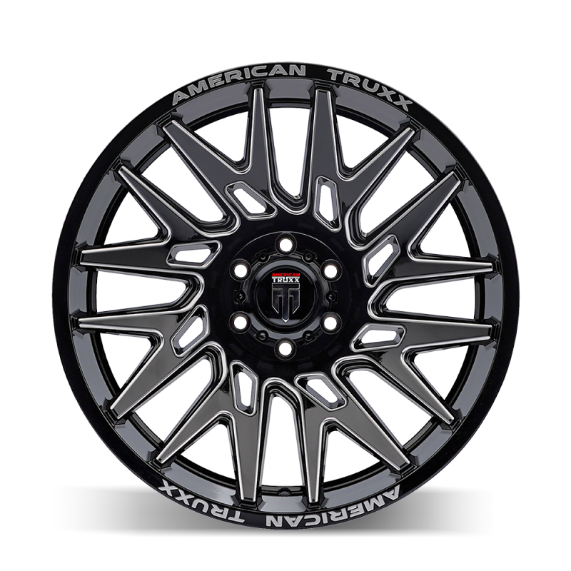 American Truxx AT1919 Evolution 22x12 / 6x135 BP / -44mm Offset / 87.1mm Hub Gloss Blk Mill Wheel