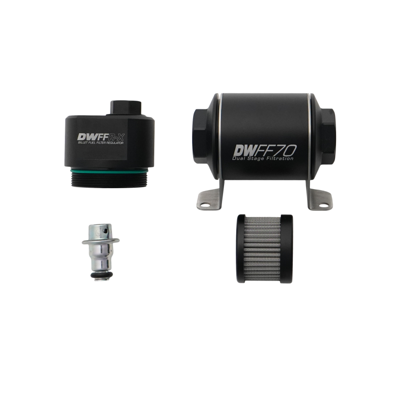 DeatschWerks DWFFR-X 70mm Billet Fuel Filter Regulator - 10 Micron