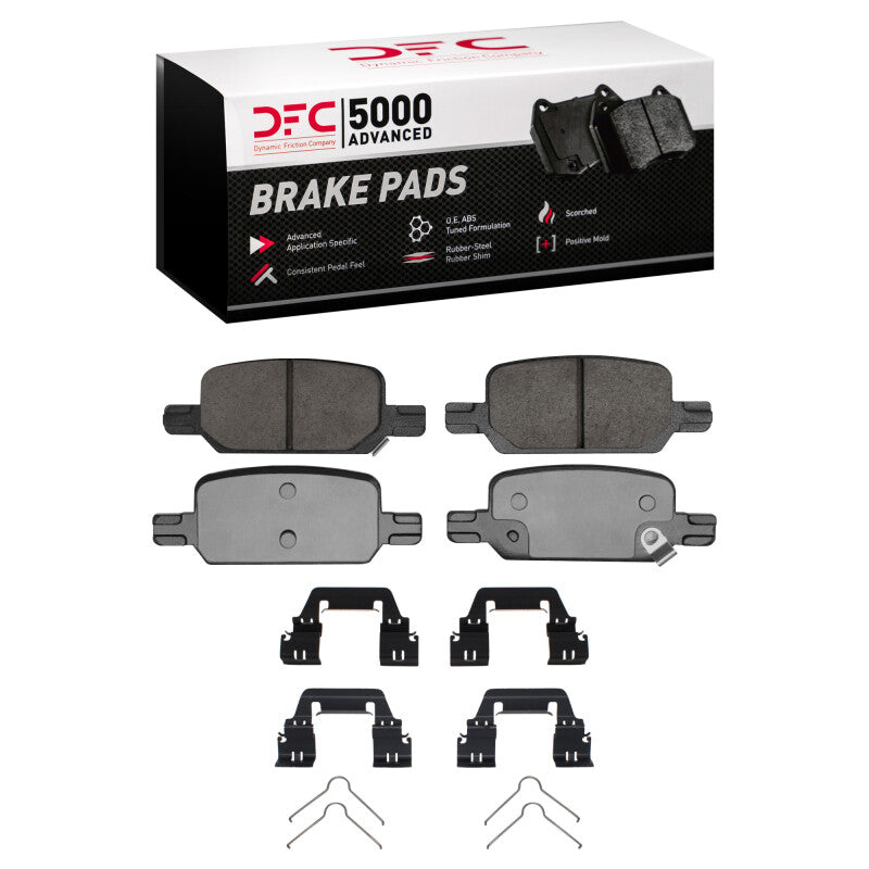 DFC 21-22 Chevrolet Colorado Rear 5000 Advanced Ceramic Brake Pads and Hardware Kit