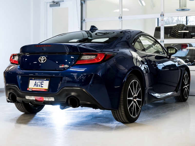 AWE Tuning Subaru BRZ/ Toyota GR86/ Toyota 86 Touring Edition Cat-Back Exhaust- Diamond Black Tips