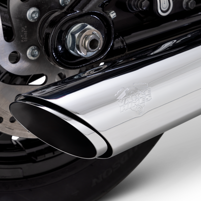 Vance and Hines Vance & Hines 2025+ HD Softail Twin Slash 4in Round Chrome Slip-On Exhaust