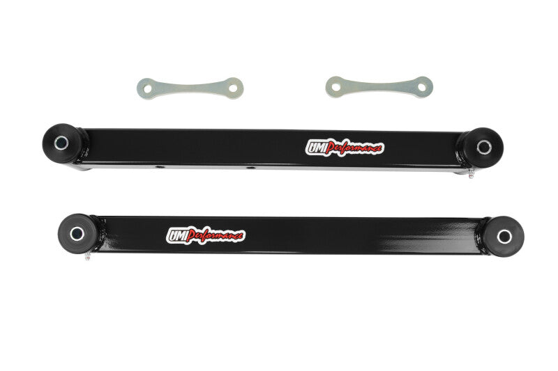 UMI Performance 78-96 GM B-Body Boxed Extended Length Lower Control Arms w/Poly Bushings - Black