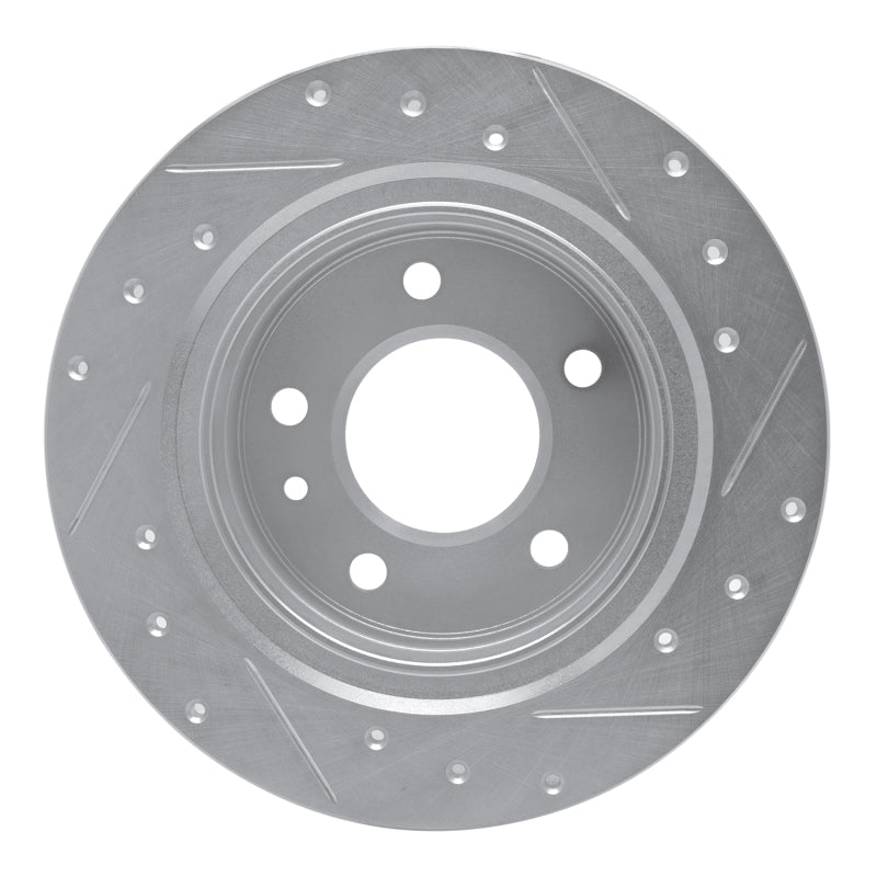 R1 Concepts R1 88-91 BMW M3 Rear Left Drilled & Slotted Silver Brake Rotor