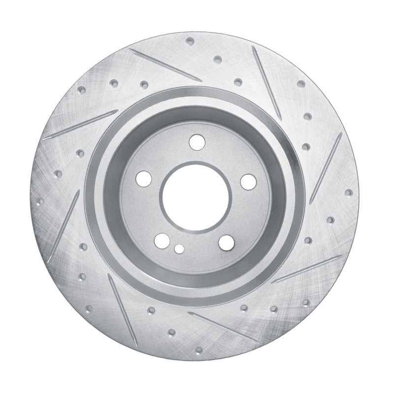 R1 Concepts R1 2020-2025 Mercedes-Benz EQB 300 Rear Left Drilled & Slotted Silver Brake Rotor