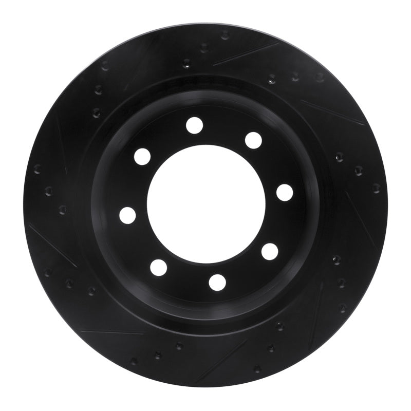 R1 Concepts R1 00-02 Dodge Ram 4000 (Mexico) Rear Right Drilled & Slotted Black Brake Rotor