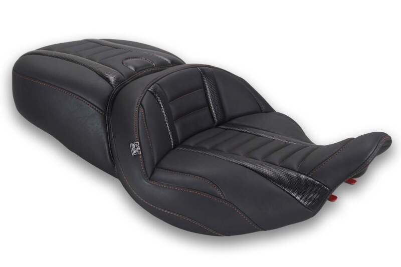 Mustang Motorcycle Mustang 23-26 Harley CVO Road Glide, Street Glide, ST Deluxe 1pc 2Up Blk w/American Beauty Thread
