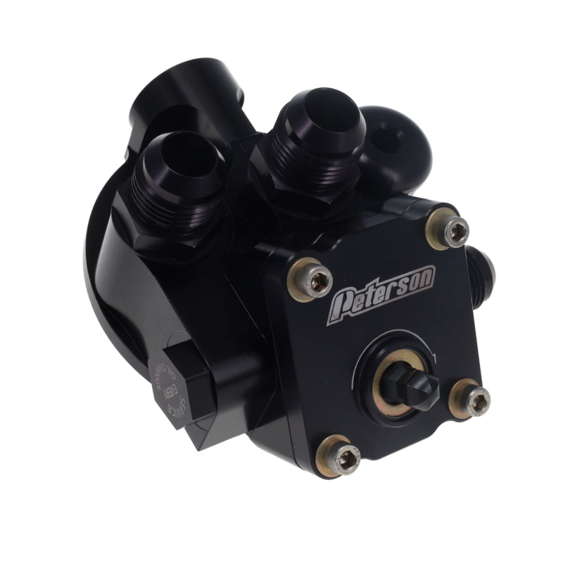 Peterson Fluid Systems Primer Filter Mount -12AN 1 1/2-16 - Right Side Inlet