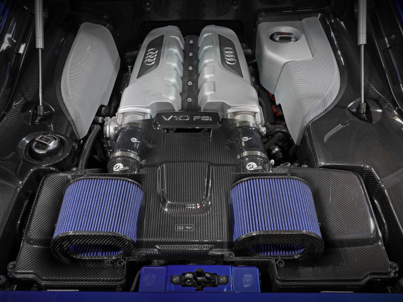 aFe 15-19 Lamborghini Huracan V10-5.2L Track Series Intake System w/ Pro 5R Filter