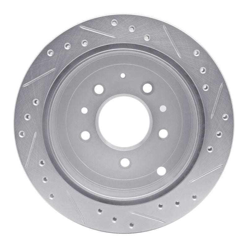 R1 Concepts R1 92-06 Mazda 929 Rear Left Drilled & Slotted Silver Brake Rotor