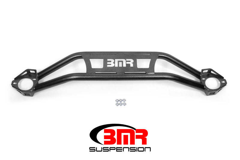 BMR Suspension BMR 08-18 Dodge Challenger Front Strut Tower Brace - Black Hammertone (Twin Tube Design)