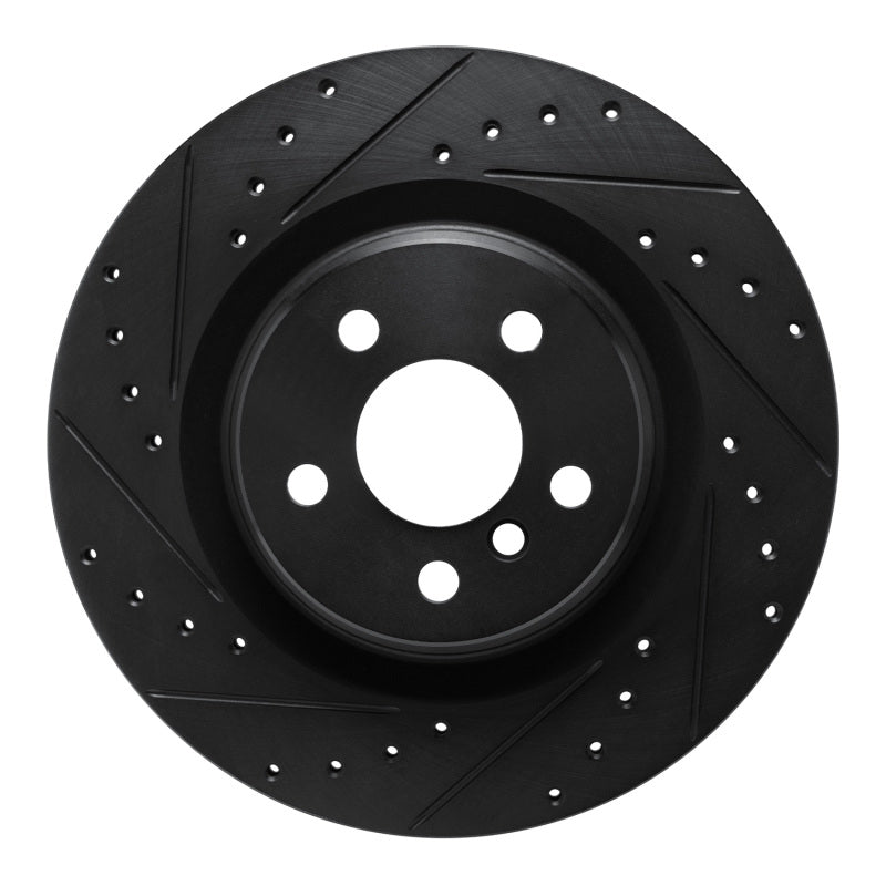 R1 Concepts R1 -24 BMW M235I xDrive Gran Coupe Rear Left Drilled & Slotted Black Brake Rotor