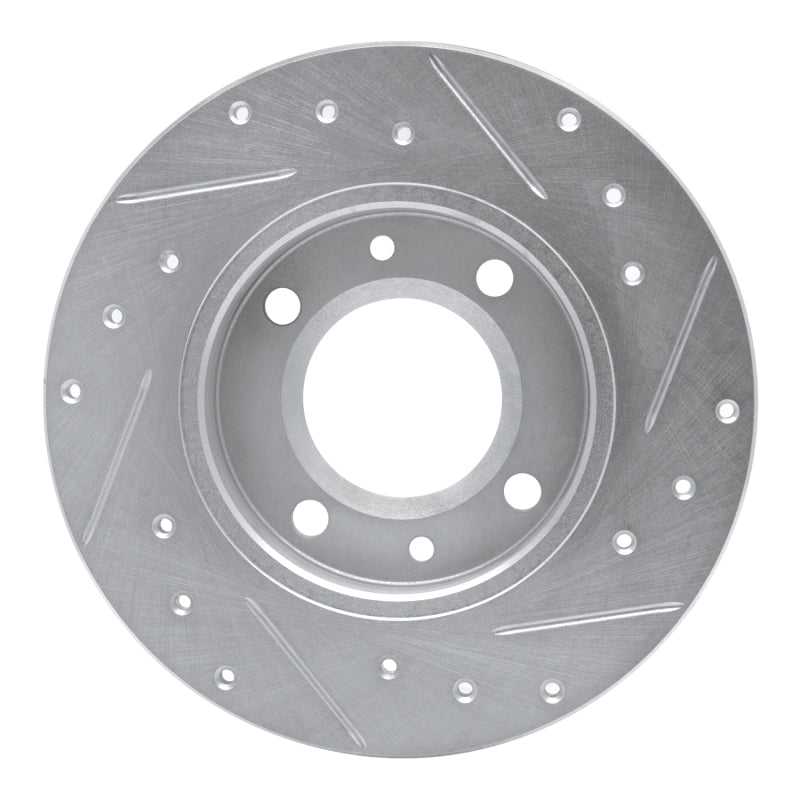 R1 Concepts R1 89-91 Peugeot 405 Rear Left Drilled & Slotted Silver Brake Rotor