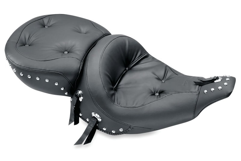 Mustang Motorcycle Mustang 80-88 Harley Electra Glide, Tour Glide Wide Touring 1PC Seat Regal w/Studs - Black