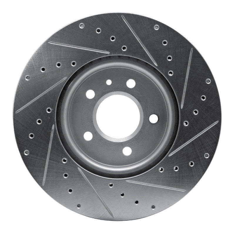 R1 Concepts R1 14-19 Buick CASCADA Front Left Drilled & Slotted Silver Brake Rotor