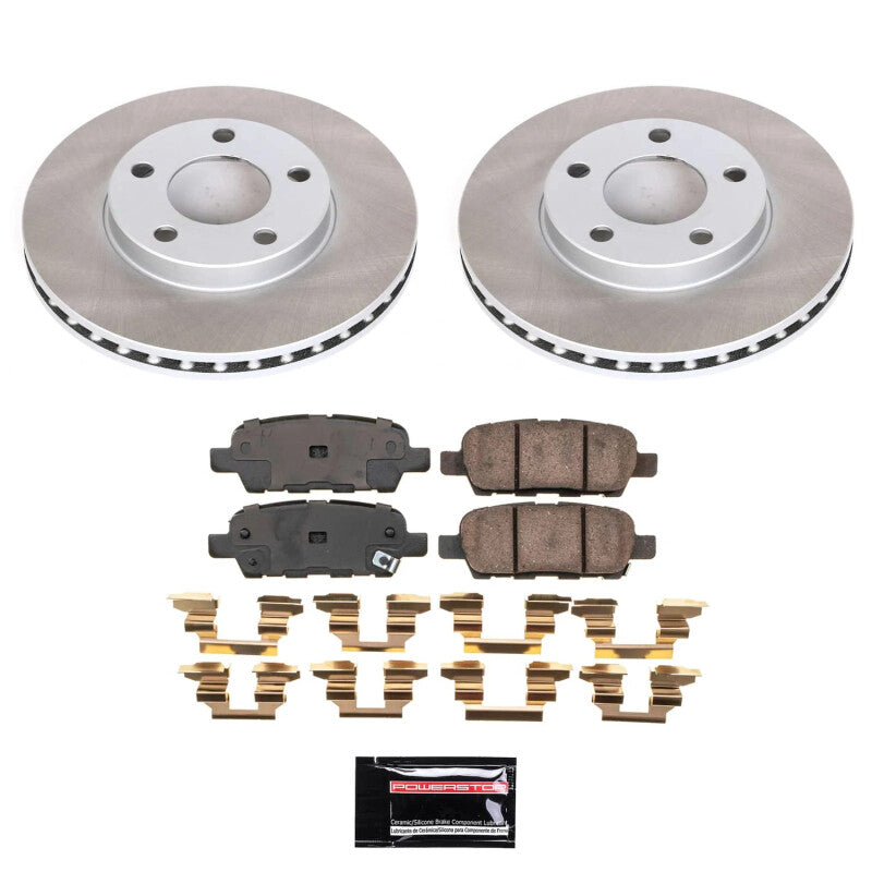 PowerStop Power Stop 2009 Nissan 370Z Rear Semi-Coated Rotor Kit