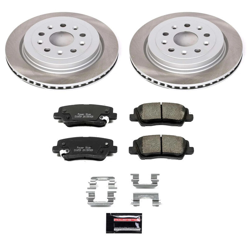 PowerStop Power Stop 14-19 Cadillac CTS Rear Semi-Coated Rotor Kit