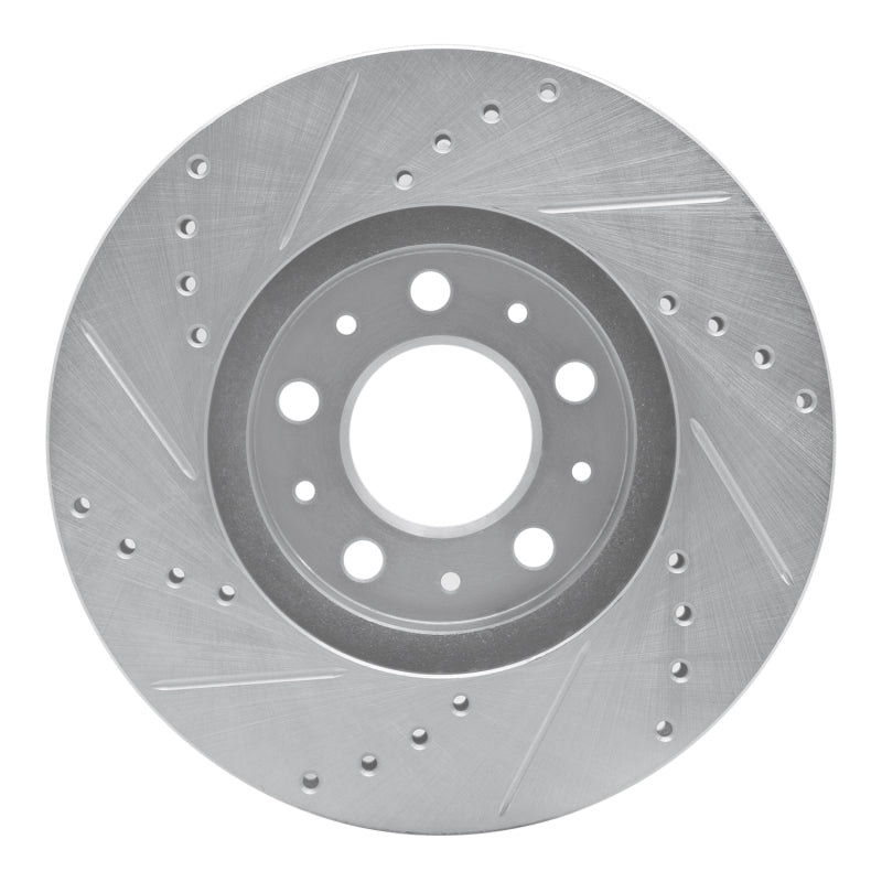 R1 Concepts R1 95-04 Volvo 960 Front Right Drilled & Slotted Silver Brake Rotor