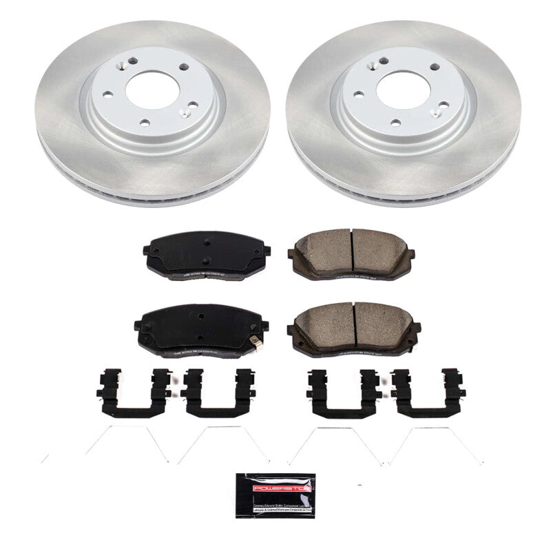 PowerStop Power Stop 17-19 Kia Soul Front Semi-Coated Rotor Kit