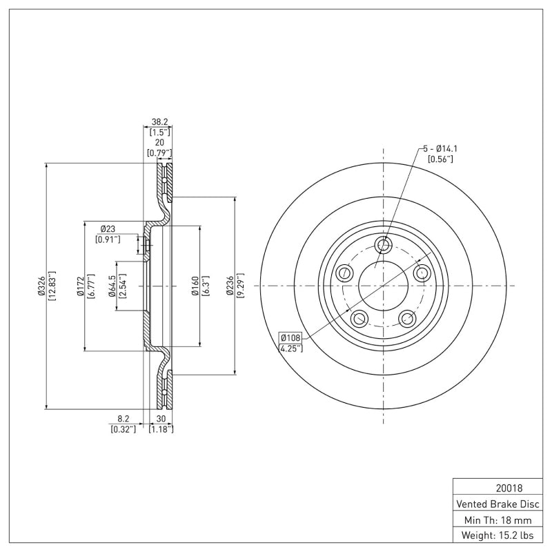 DFC 06-15 Jaguar XK Rear Brake Rotor
