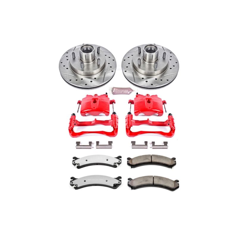 PowerStop Power Stop 07-10 GMC Sierra 3500 HD Front Z36 Truck & Tow Kit w/Cals