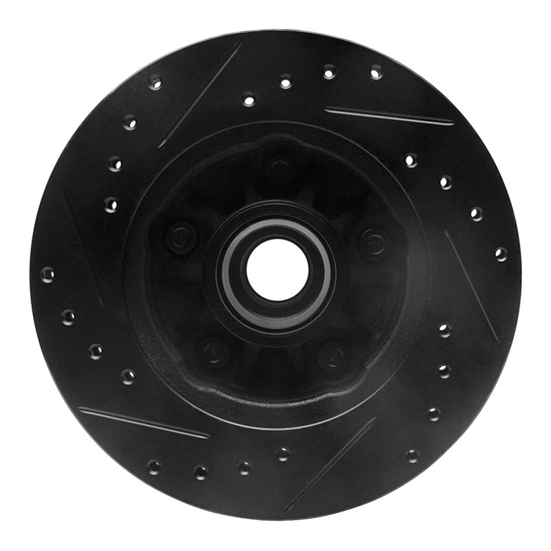 R1 Concepts R1 98-02 Ford Ranger (USA/Canada) Front Right Drilled & Slotted Black Brake Rotor