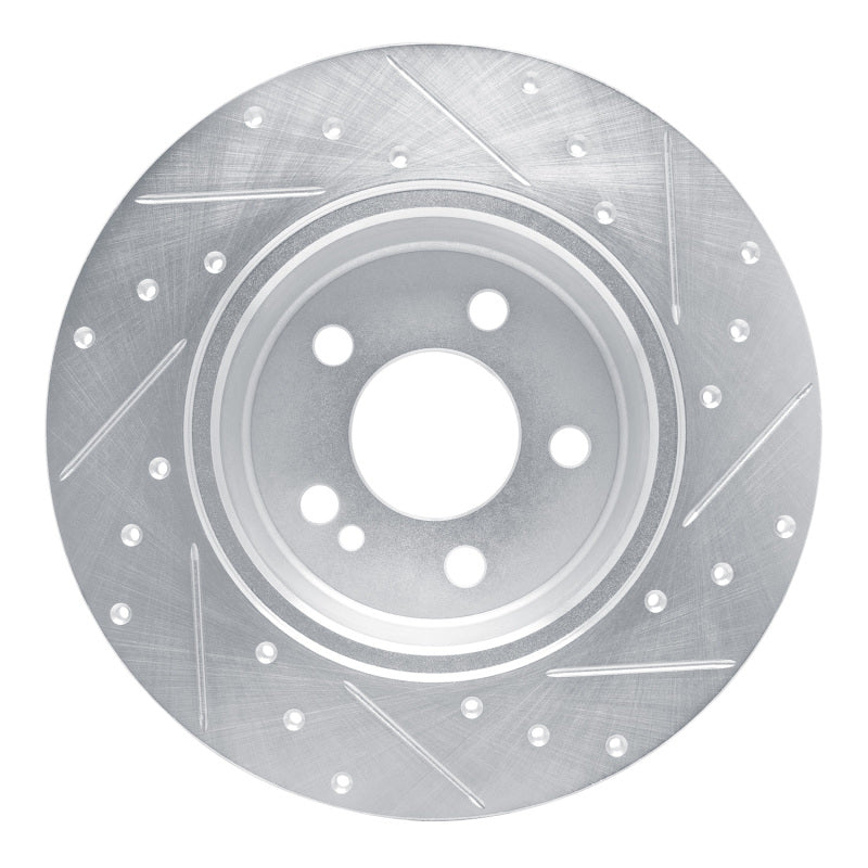 R1 Concepts R1 15-21 Mercedes-Benz C200 (Mexico) Rear Left Drilled & Slotted Silver Brake Rotor