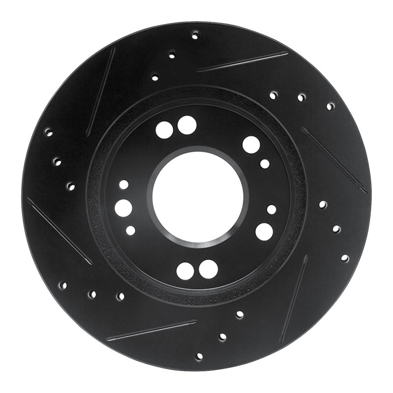 R1 Concepts R1 90-05 Chrysler SEBRING Front Right Drilled & Slotted Black Brake Rotor