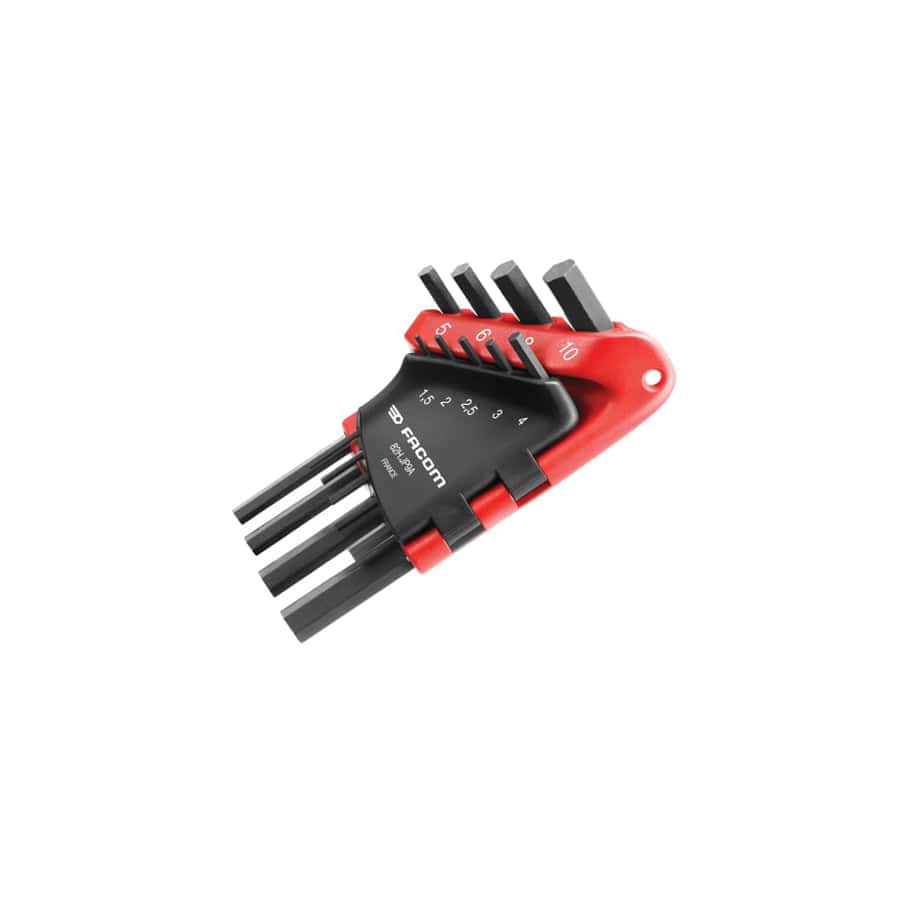 Facom FCM82HJP9A 82H.JP9A Metric Hexagon Key Set, 9 Piece