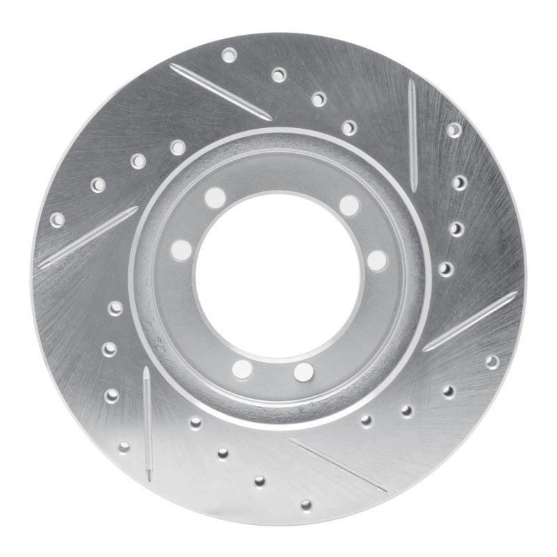 R1 Concepts R1 92-04 Hummer H1 Front Left Rear Left Drilled & Slotted Silver Brake Rotor