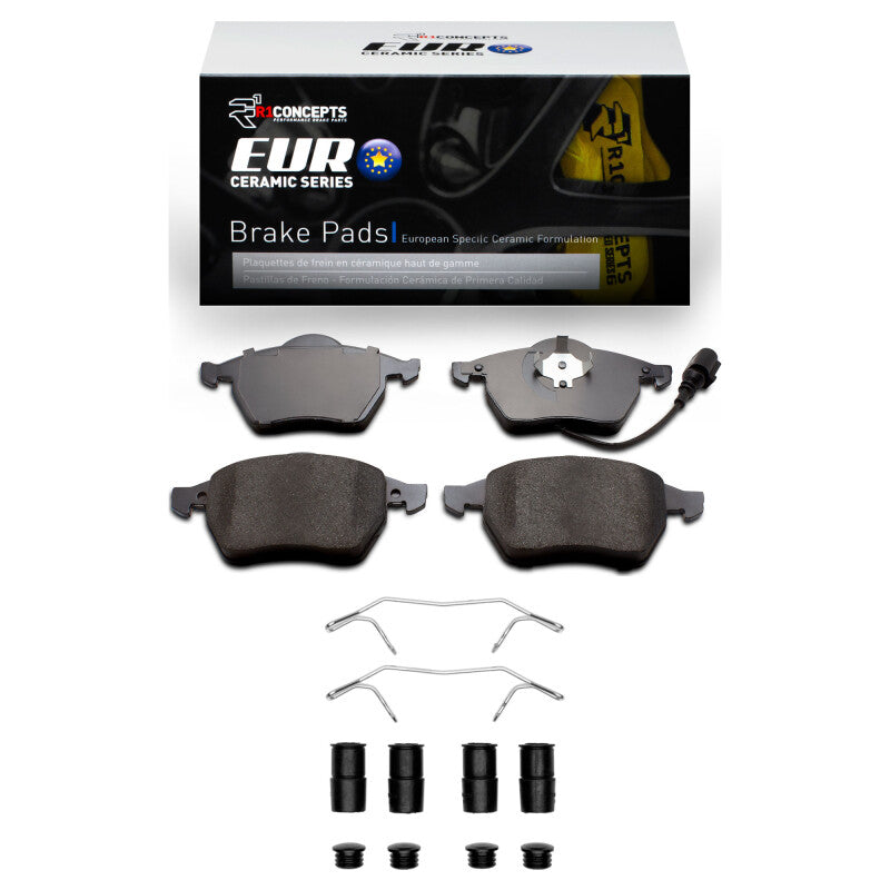 R1 Concepts R1 99-10 Audi TT Front Euro Ceramic Pads & Hardware Kit