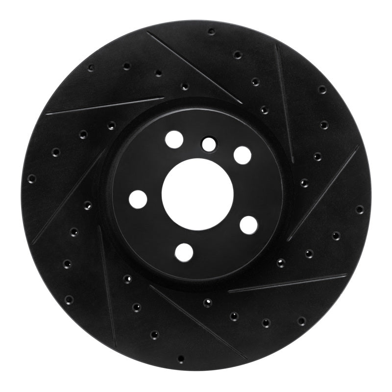 R1 Concepts R1 15-26 BMW X1 (USA/Canada) Front Right Drilled & Slotted Black Brake Rotor