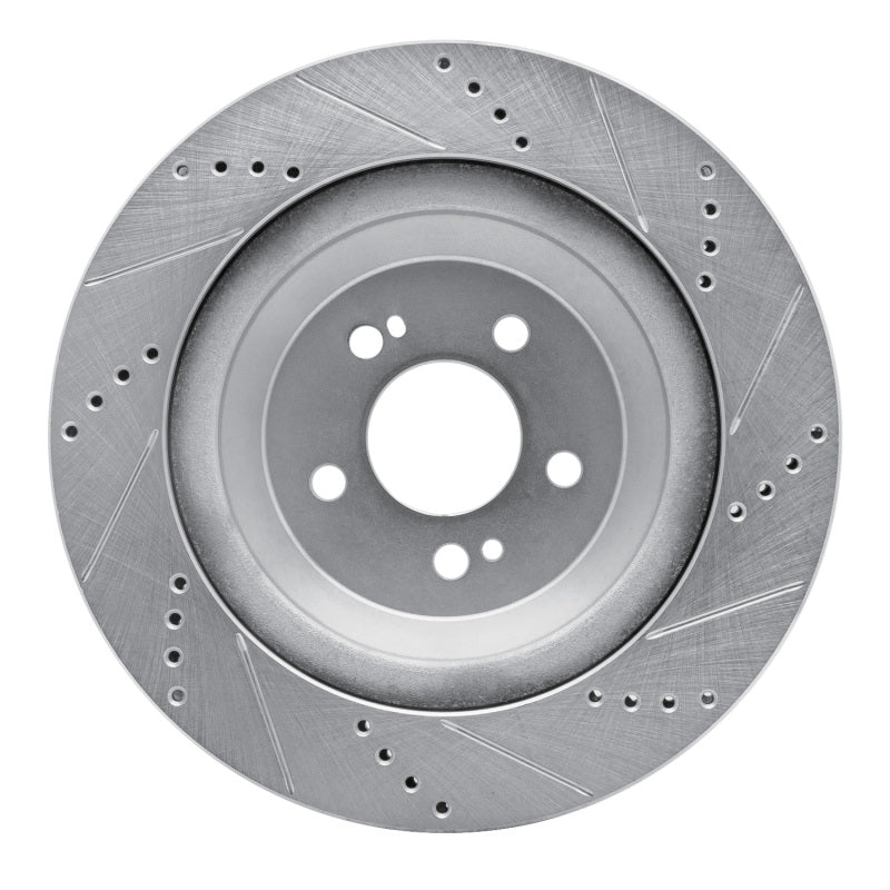 R1 Concepts R1 14-21 Mercedes-Benz S550E Rear Left Drilled & Slotted Silver Brake Rotor