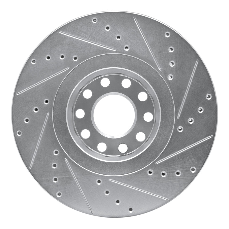 R1 Concepts R1 02-05 Volkswagen Passat (USA/Canada) Front Left Drilled & Slotted Silver Brake Rotor