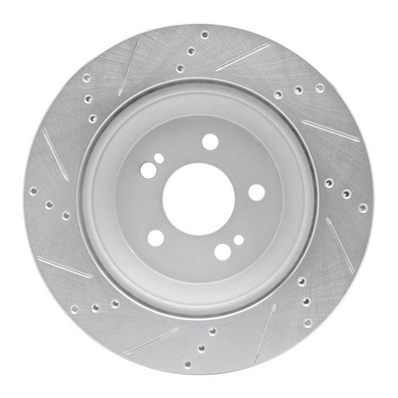R1 Concepts R1 15-21 Mercedes-Benz S450 Rear Right Drilled & Slotted Silver Brake Rotor