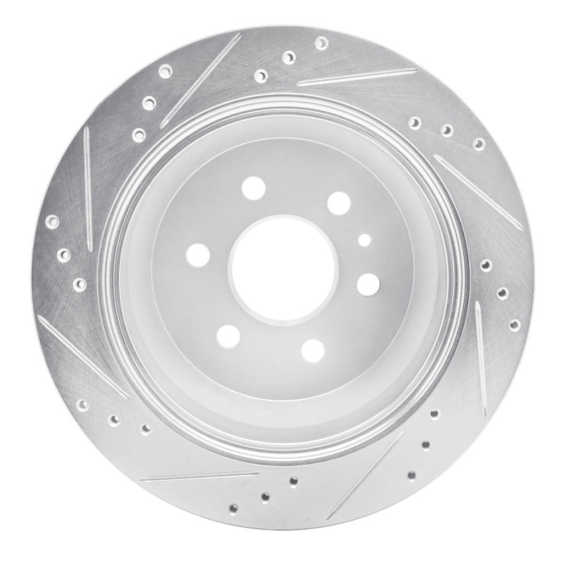 R1 Concepts R1 15-20 Chevrolet Colorado Rear Right Drilled & Slotted Silver Brake Rotor