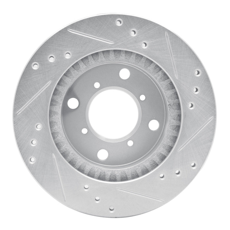 R1 Concepts R1 95-02 Suzuki Esteem Front Left Drilled & Slotted Silver Brake Rotor