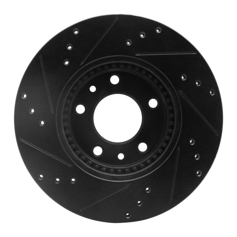 R1 Concepts R1 06-13 Ford Fusion Front Right Drilled & Slotted Black Brake Rotor