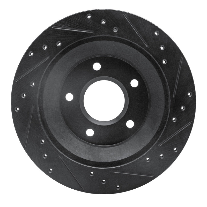 R1 Concepts R1 88-94 Chevrolet Corvette Front Left Drilled & Slotted Black Brake Rotor