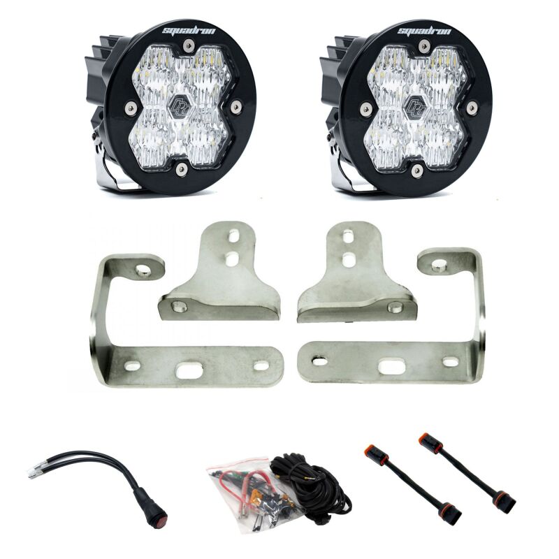 Baja Designs 18-25 JL/JT / 20-25 Gladiator Sport Bumper Squadron-R Sport 2.0 Fog Kit (WC) - Clear