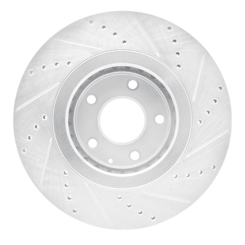 R1 Concepts R1 16-25 Mazda CX-5 Front Left Drilled & Slotted Silver Brake Rotor