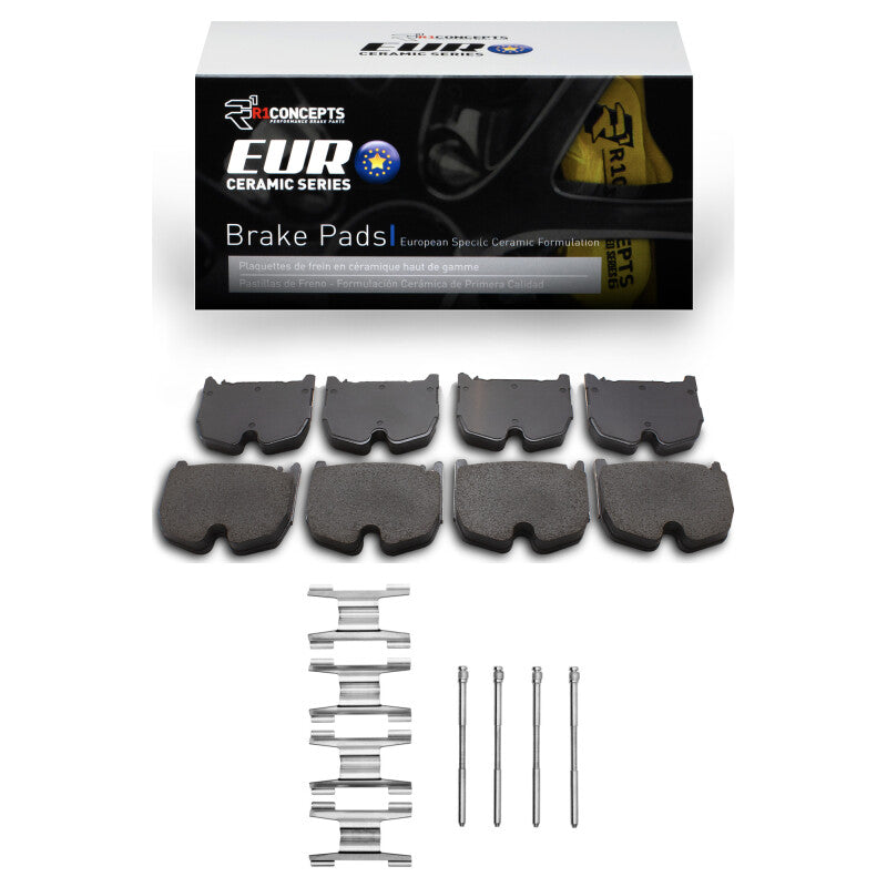 R1 Concepts R1 03-08 Mercedes-Benz S55 AMG Front Euro Ceramic Pads & Hardware Kit