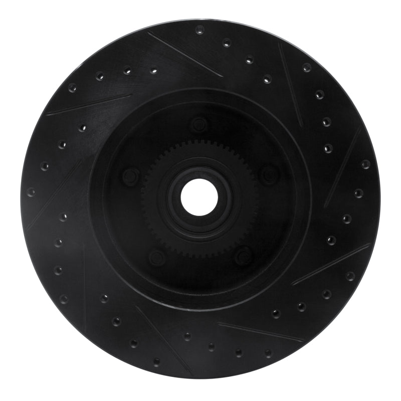 R1 Concepts R1 03-03 Dodge Ram 1500 Van Front Left Drilled & Slotted Black Brake Rotor