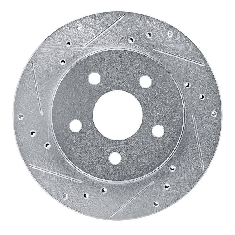 R1 Concepts R1 88-90 Dodge Monaco Front Left Drilled & Slotted Silver Brake Rotor