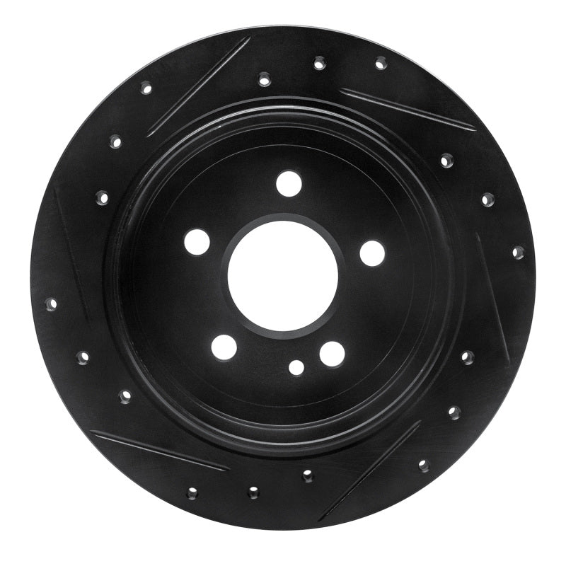 R1 Concepts R1 98-05 Mercedes-Benz ML320 Rear Right Drilled & Slotted Black Brake Rotor
