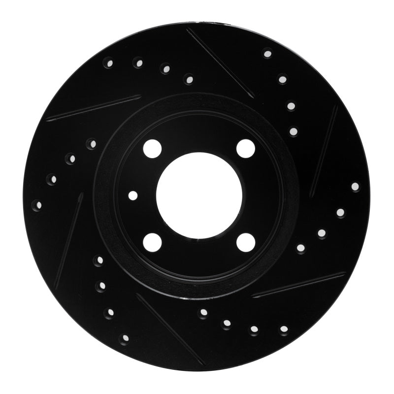 R1 Concepts R1 86-08 Volkswagen DERBY (Mexico) Front Left Drilled & Slotted Black Brake Rotor