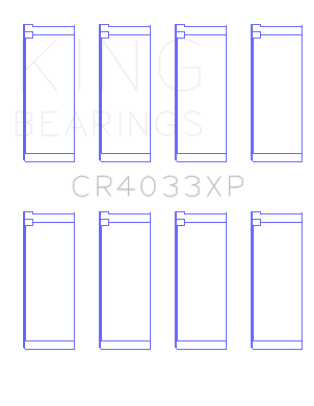 King Engine Bearings Honda F20C/F22C/97-01 H22A4 Rod Bearing Set - Size +0.25mm