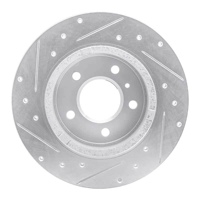 R1 Concepts R1 06-11 Buick Lucerne Rear Right Drilled & Slotted Silver Brake Rotor
