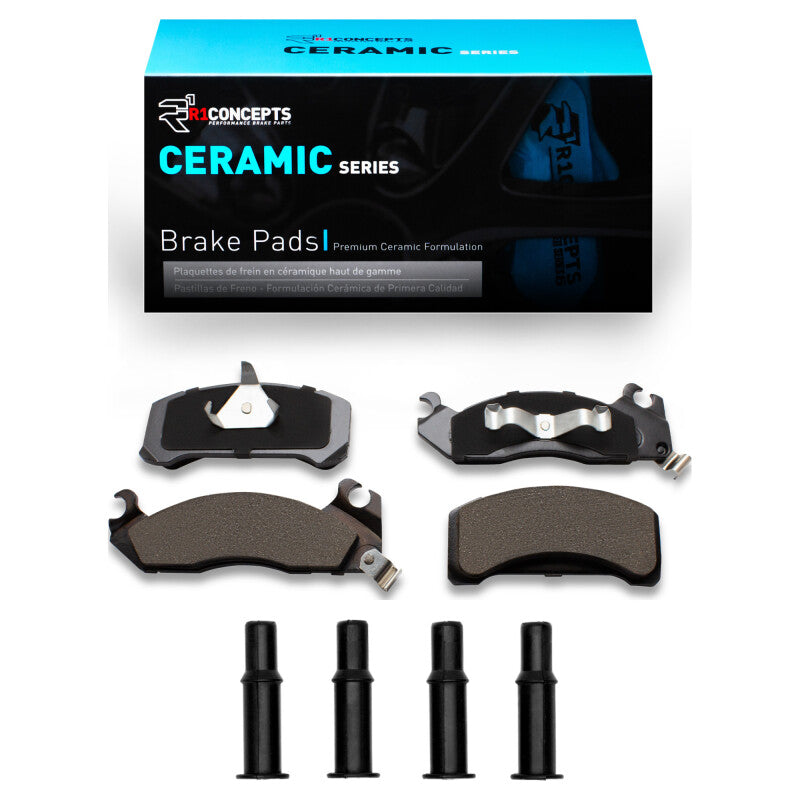 R1 Concepts R1 82-93 Ford Fairmont Front Ceramic Pads & Hardware Kit